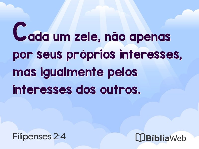Filipenses 2:4 em imagem para compartilhar