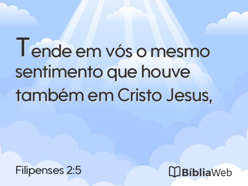 Filipenses 2:5 em imagem para compartilhar