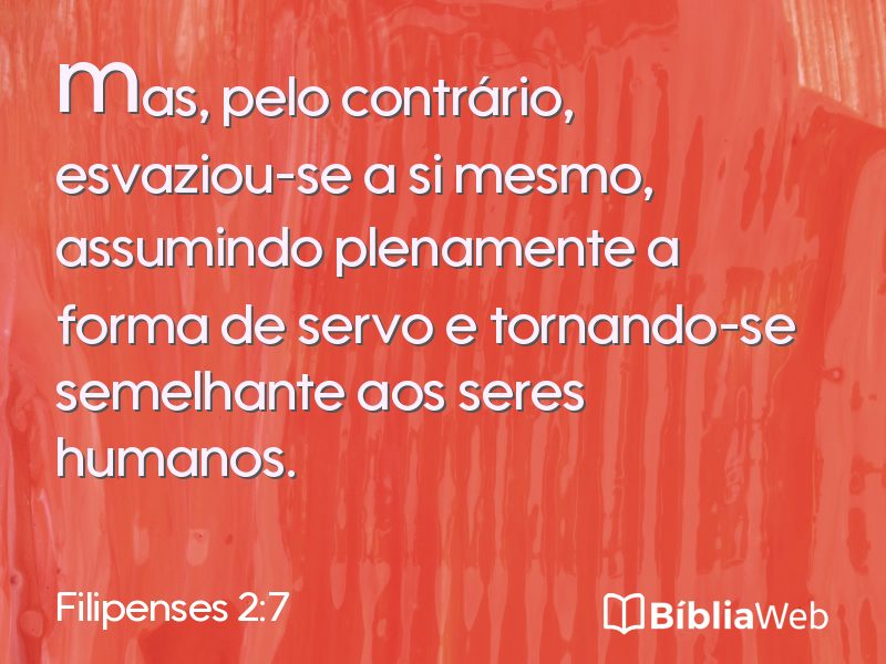Filipenses 2:7 em imagem para compartilhar