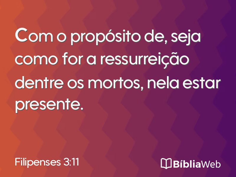 Filipenses 3:11 em imagem para compartilhar