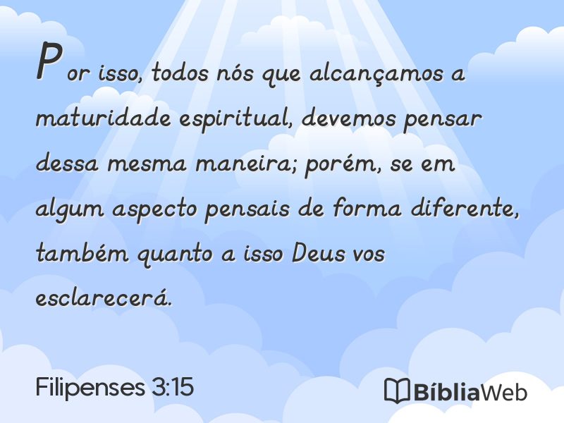 Filipenses 3:15 em imagem para compartilhar