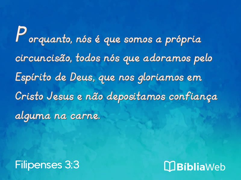 Filipenses 3:3 em imagem para compartilhar