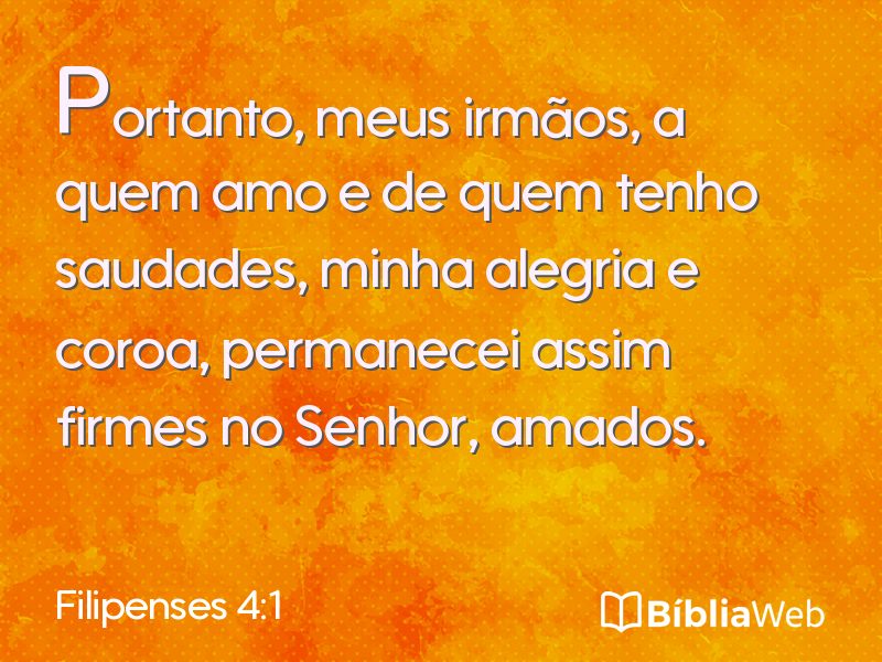 Filipenses 4:1 em imagem para compartilhar