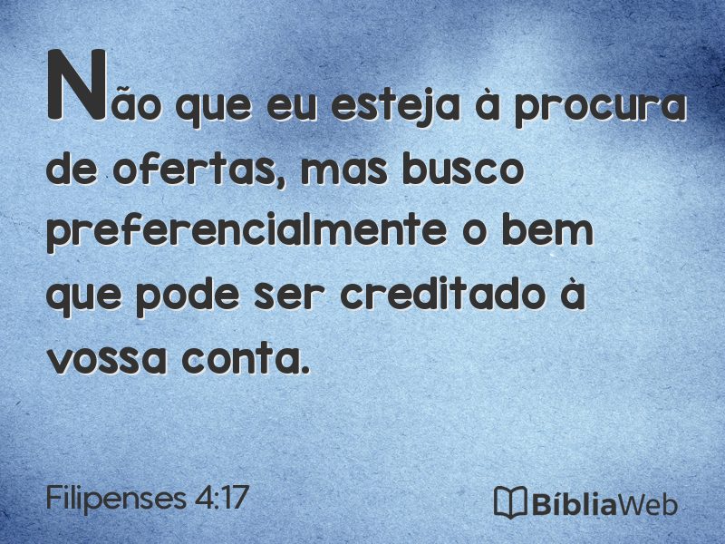 Filipenses 4:17 em imagem para compartilhar