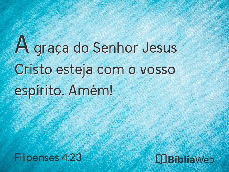 Filipenses 4:23 em imagem para compartilhar