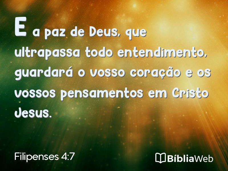 Filipenses 4:7 em imagem para compartilhar