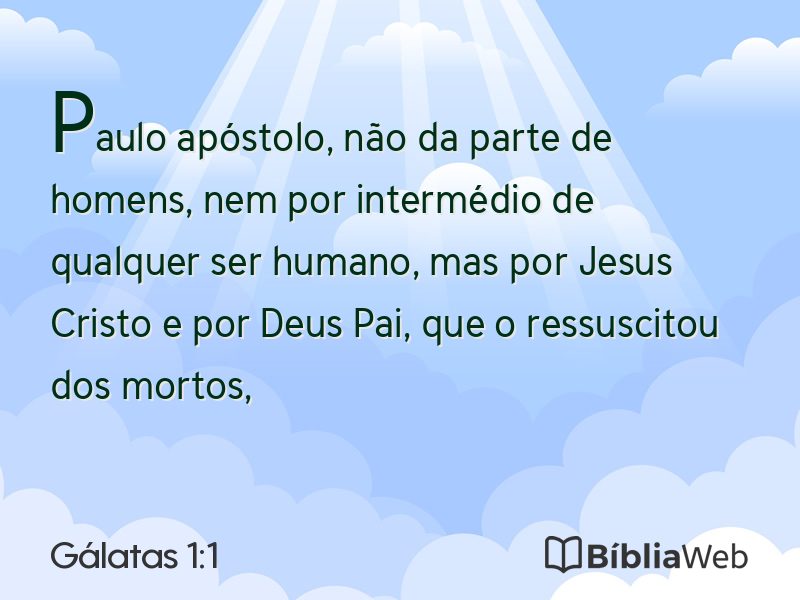 Gálatas 1:1 em imagem para compartilhar