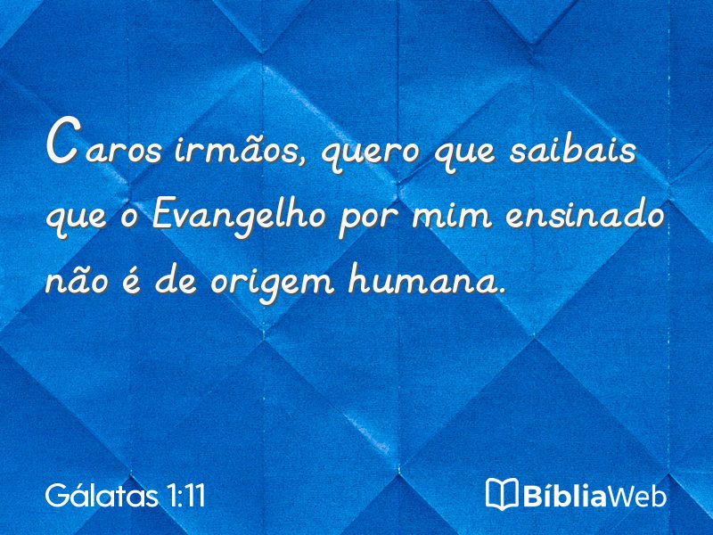 Gálatas 1:11 em imagem para compartilhar