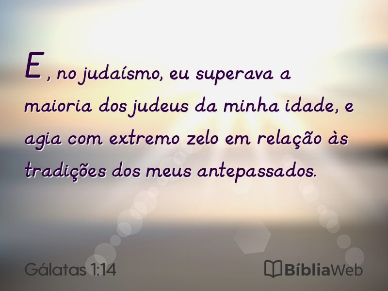 Gálatas 1:14 em imagem para compartilhar