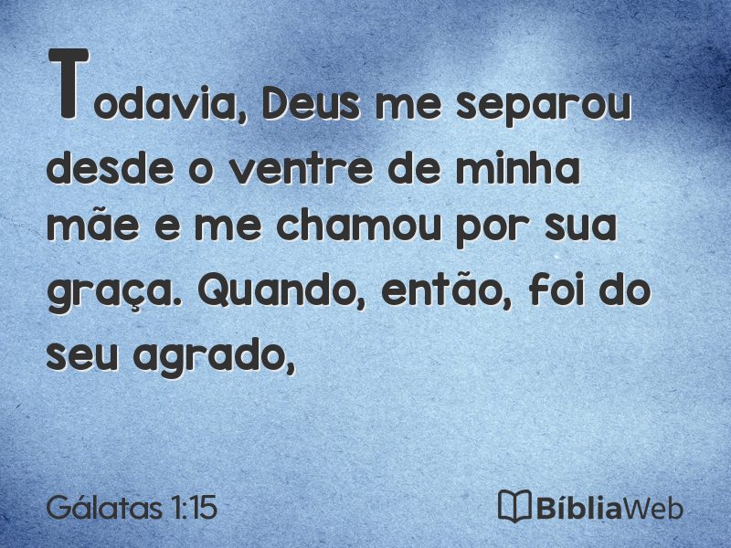 Gálatas 1:15 em imagem para compartilhar