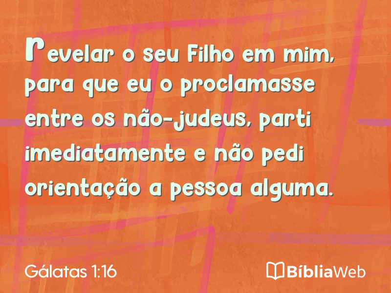 Gálatas 1:16 em imagem para compartilhar