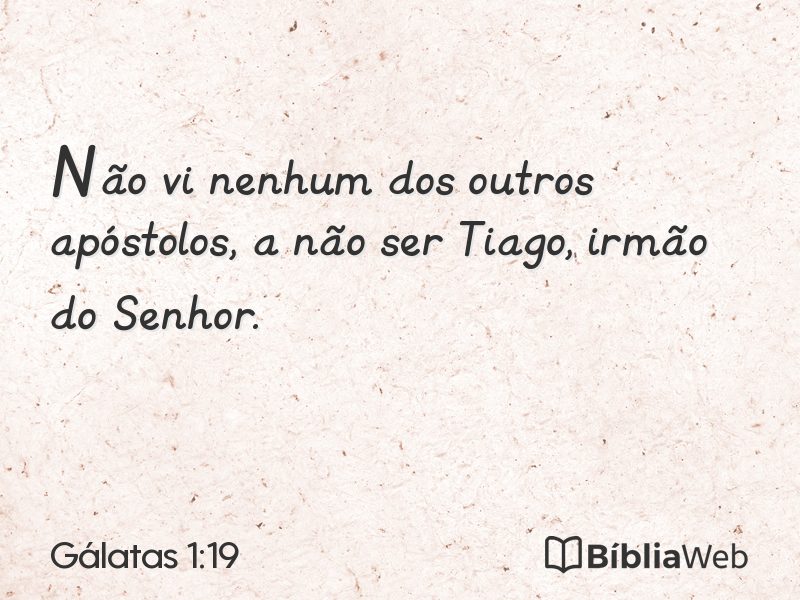 Gálatas 1:19 em imagem para compartilhar