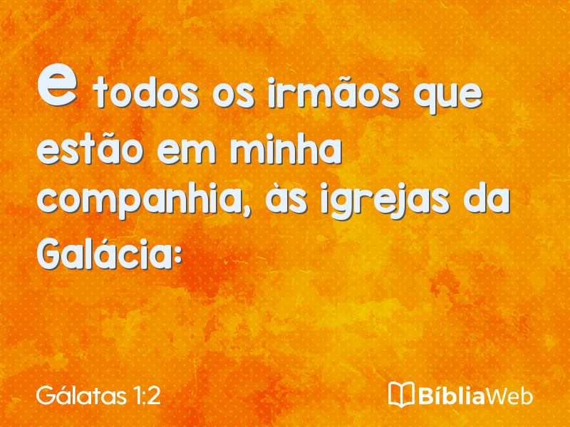 Gálatas 1:2 em imagem para compartilhar