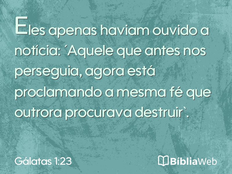 Gálatas 1:23 em imagem para compartilhar