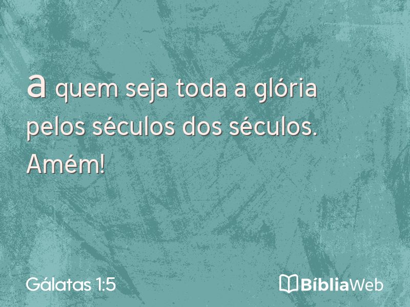 Gálatas 1:5 em imagem para compartilhar