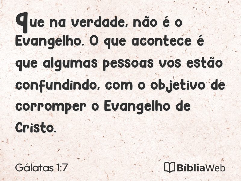 Gálatas 1:7 em imagem para compartilhar