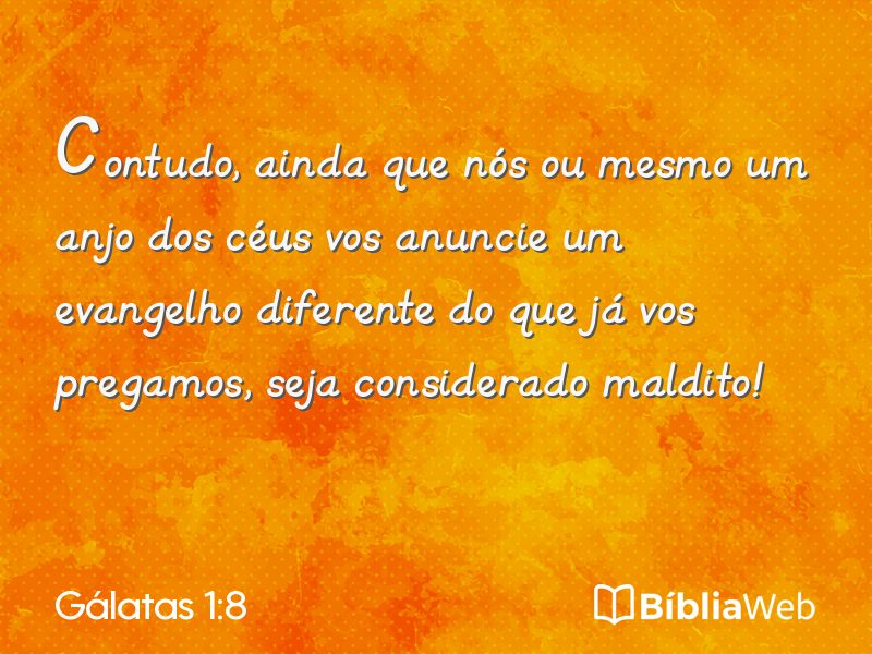 Gálatas 1:8 em imagem para compartilhar