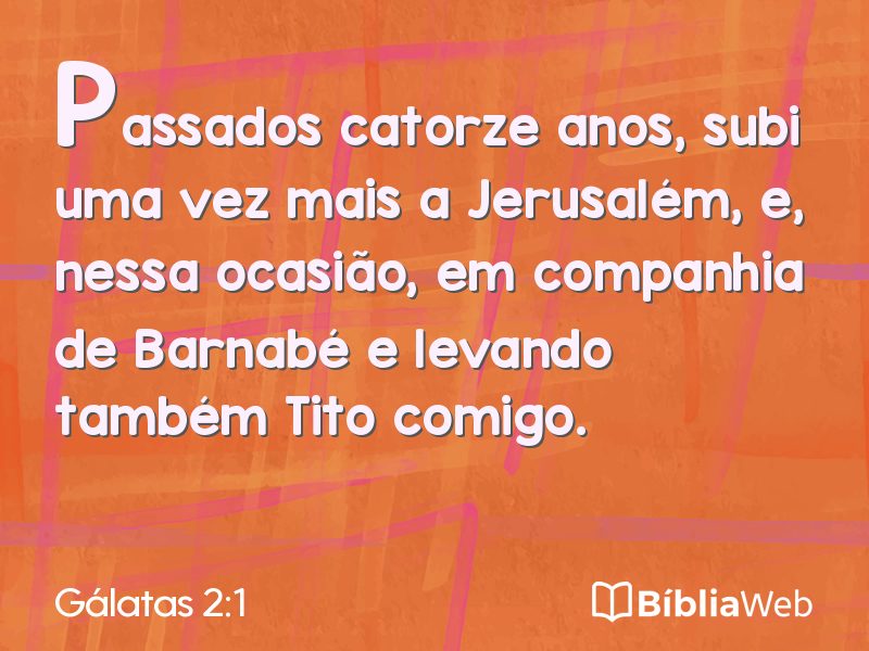 Gálatas 2:1 em imagem para compartilhar