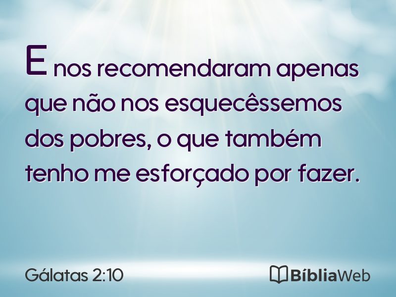 Gálatas 2:10 em imagem para compartilhar