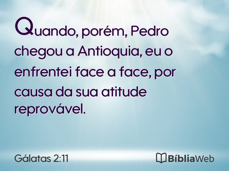 Gálatas 2:11 em imagem para compartilhar