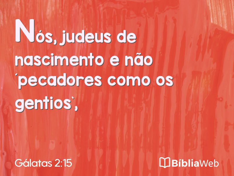 Gálatas 2:15 em imagem para compartilhar