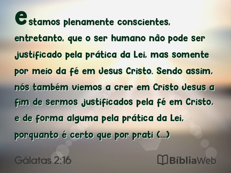 Gálatas 2:16 em imagem para compartilhar