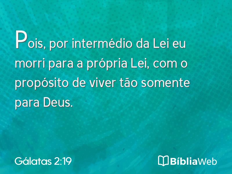 Gálatas 2:19 em imagem para compartilhar