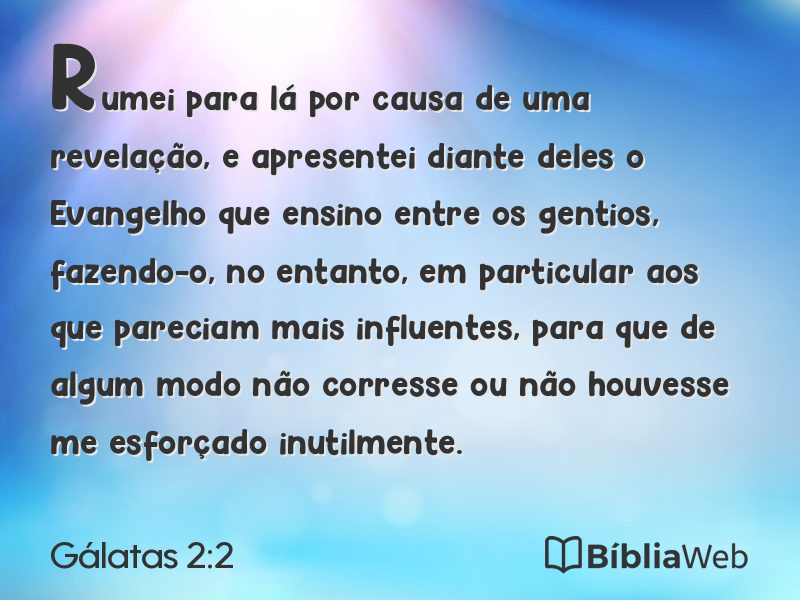Gálatas 2:2 em imagem para compartilhar