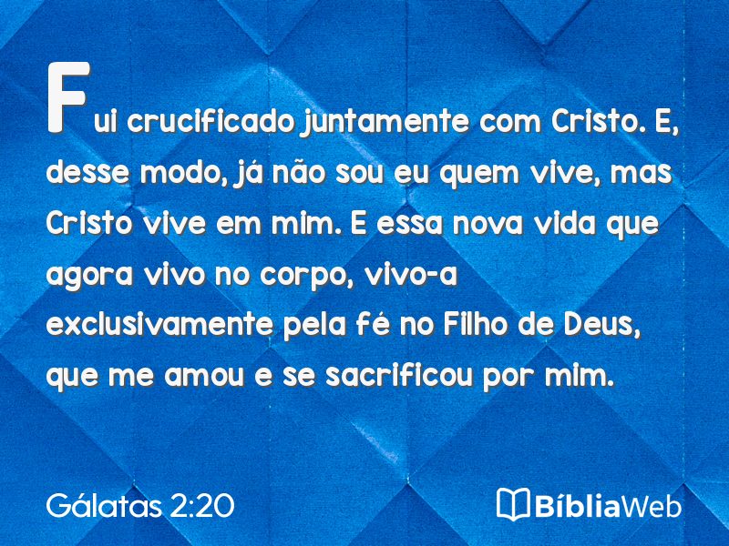 Gálatas 2:20 em imagem para compartilhar