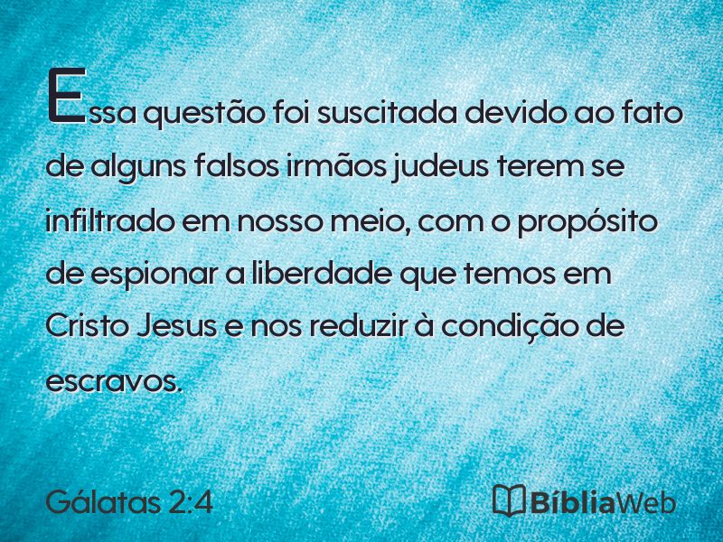 Gálatas 2:4 em imagem para compartilhar