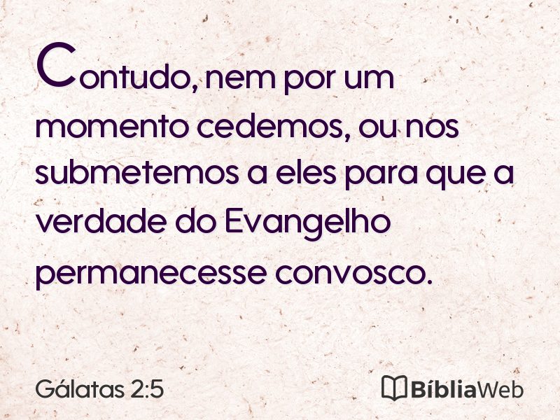 Gálatas 2:5 em imagem para compartilhar