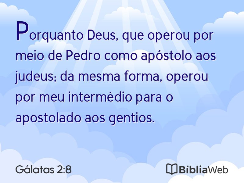 Gálatas 2:8 em imagem para compartilhar