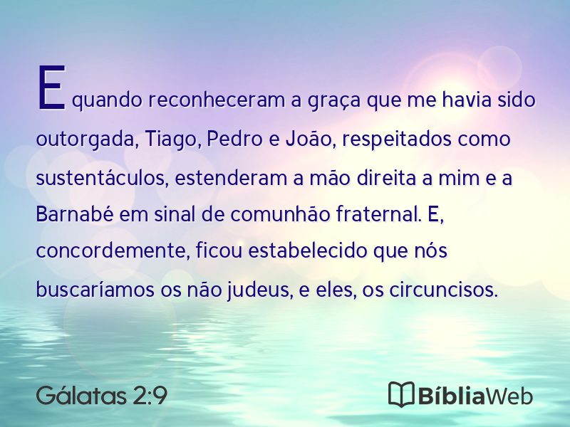 Gálatas 2:9 em imagem para compartilhar