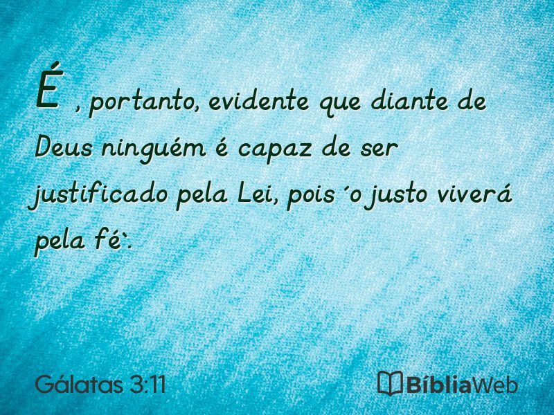 Gálatas 3:11 em imagem para compartilhar