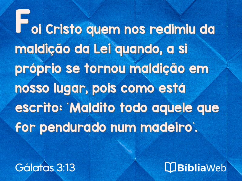Gálatas 3:13 em imagem para compartilhar