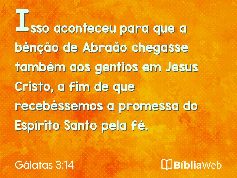 Gálatas 3:14 em imagem para compartilhar