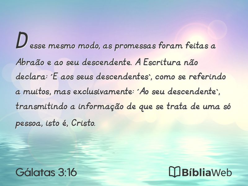 Gálatas 3:16 em imagem para compartilhar