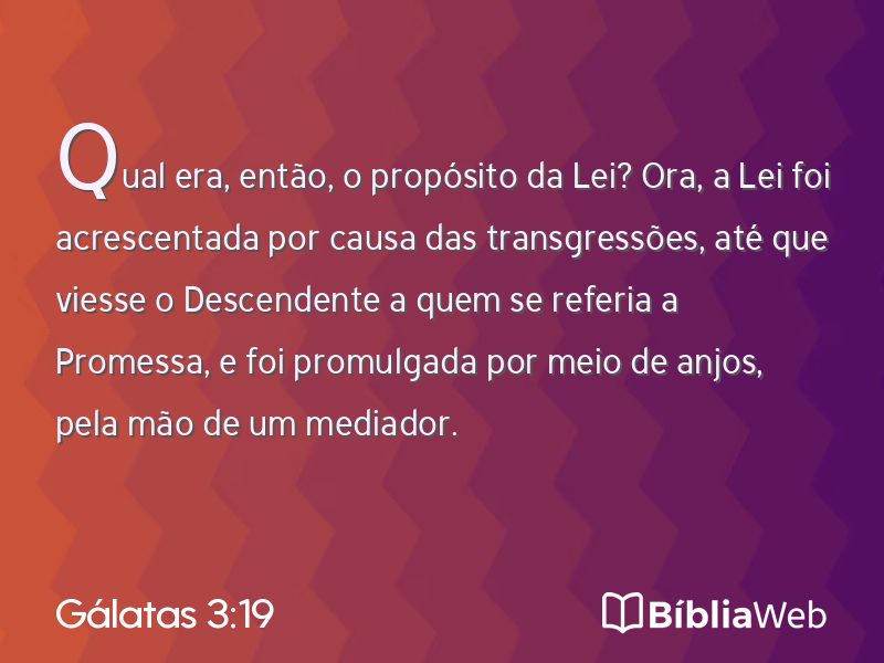 Gálatas 3:19 em imagem para compartilhar