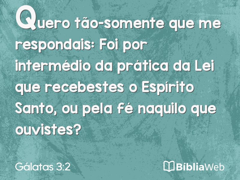 Gálatas 3:2 em imagem para compartilhar
