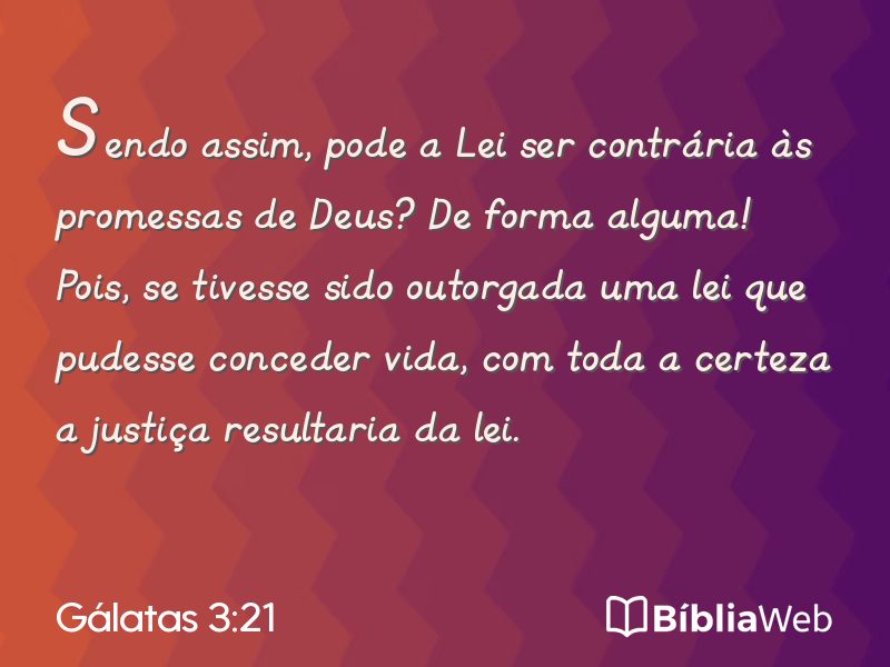 Gálatas 3:21 em imagem para compartilhar