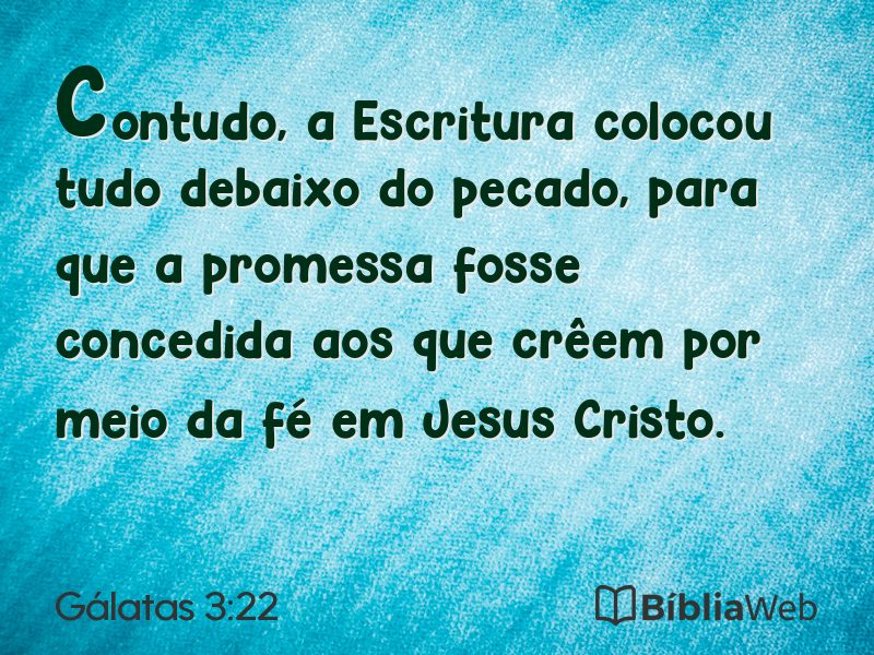 Gálatas 3:22 em imagem para compartilhar