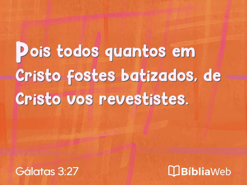 Gálatas 3:27 em imagem para compartilhar