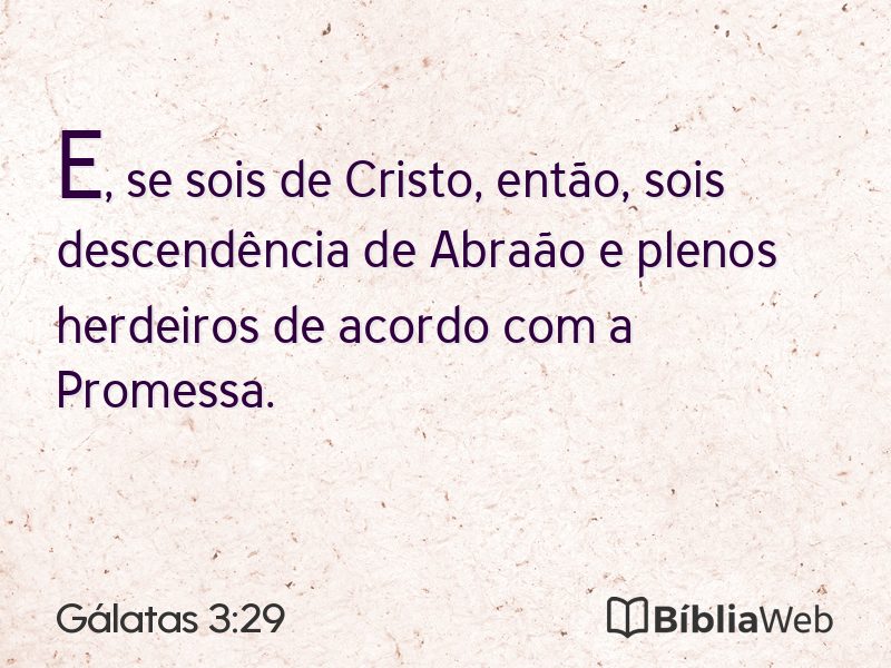 Gálatas 3:29 em imagem para compartilhar