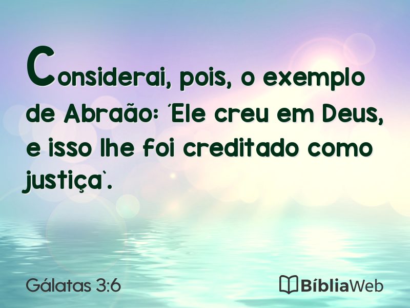 Gálatas 3:6 em imagem para compartilhar