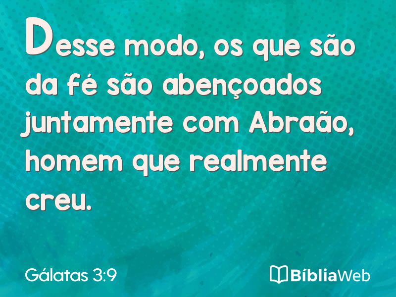 Gálatas 3:9 em imagem para compartilhar