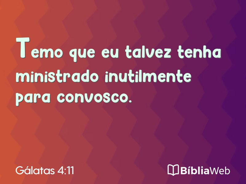 Gálatas 4:11 em imagem para compartilhar