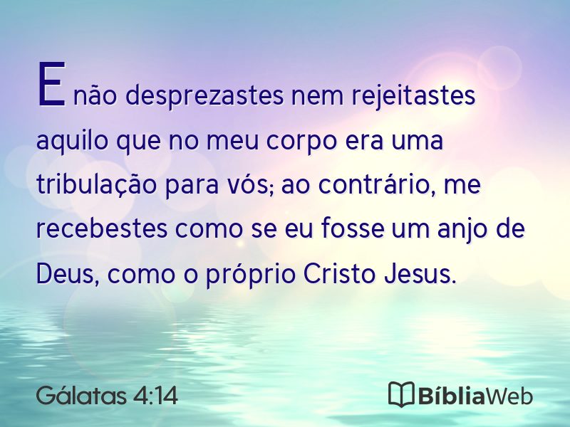 Gálatas 4:14 em imagem para compartilhar