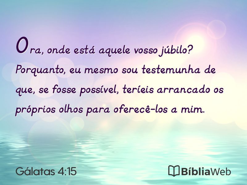 Gálatas 4:15 em imagem para compartilhar