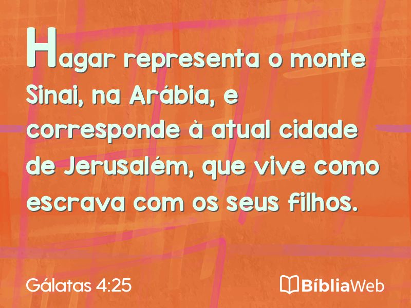 Gálatas 4:25 em imagem para compartilhar