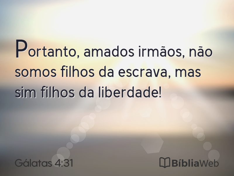 Gálatas 4:31 em imagem para compartilhar